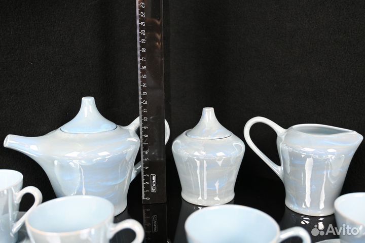 Перламутровый кофейный сервиз старинный