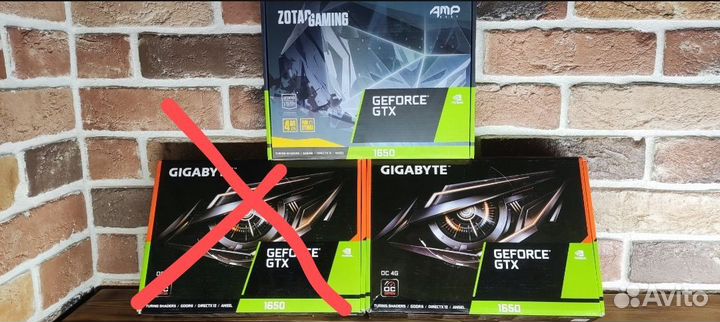 Видеокарта GTX 1650 2шт