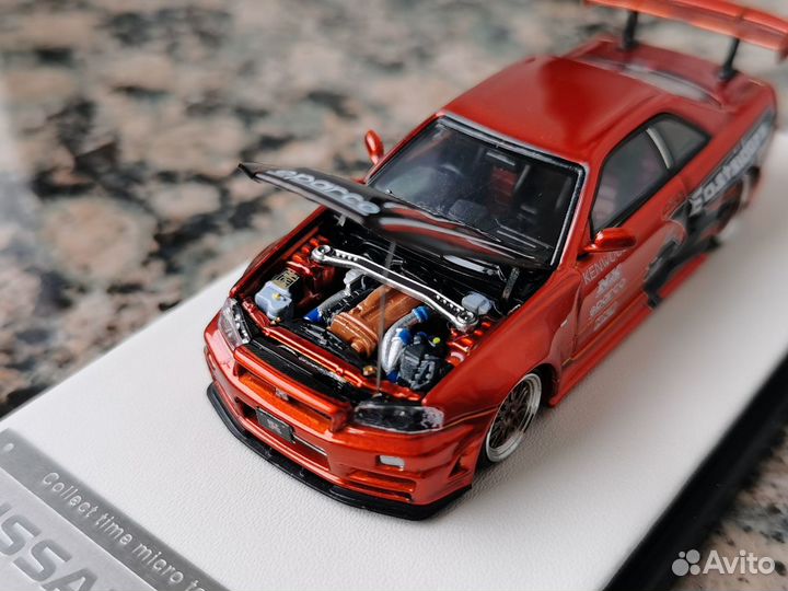 Nissan skyline gt-r 34 nfs модель 1:64