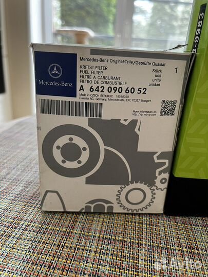 Фильтр топливный Mercedes-Benz + фильтр салонный
