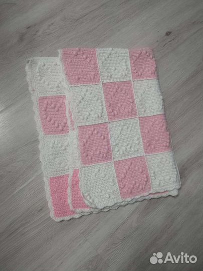 Плед детский вязаный ручная работа