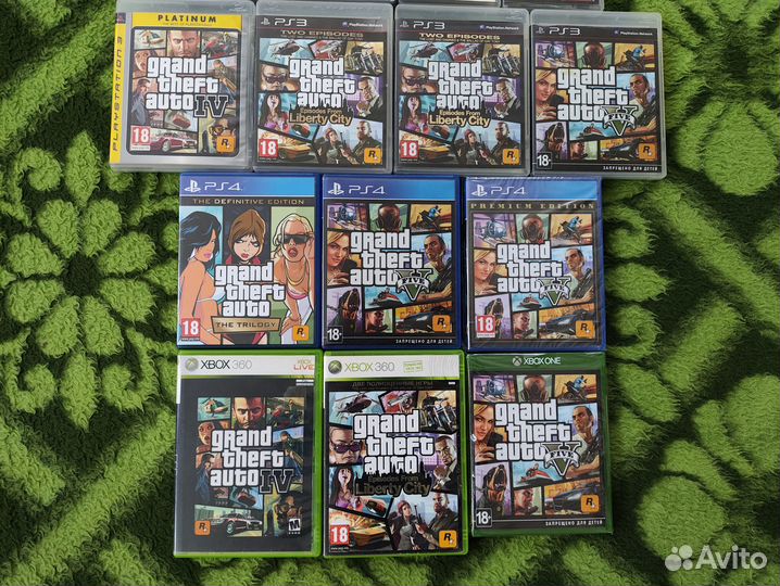 Коллекция Лицензионных Дисков GTA Для Sony и XBox