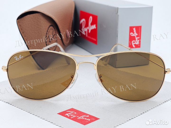 Очки Ray Ban 3362 Cockpit Gold Brown Стекло