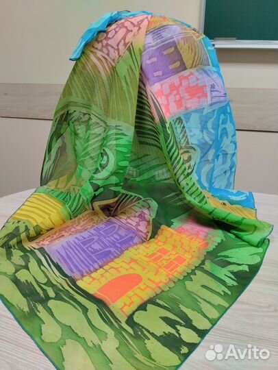 Платок женский горячий батик ручная работа