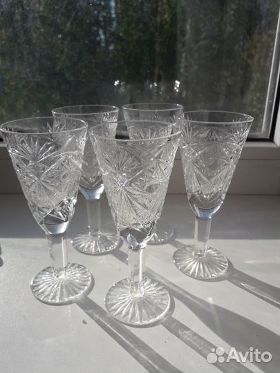 Хрустальные рюмки и фужеры СССР