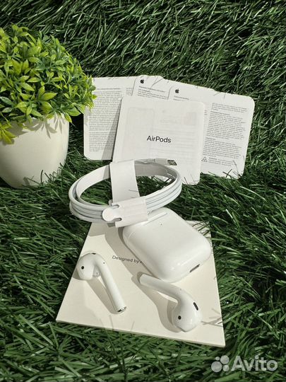 Airpods 2 (гарантия+чехол)