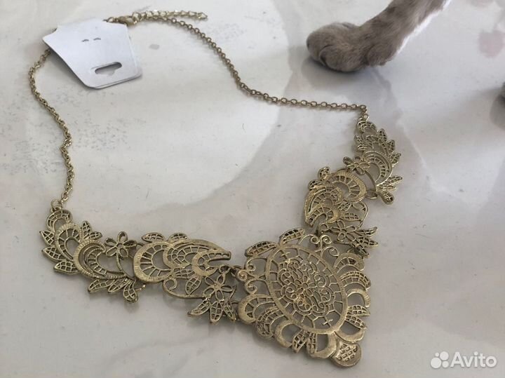 Колье бижутерия под золото