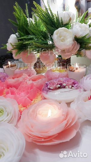 Цветы из воска. Свечи-цветы