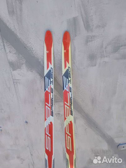 Лыжи беговые с ботинками р 44,бу