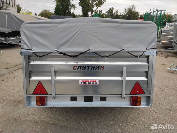 Прицеп Спутник Эксперт Zn 2213/48, тент 350 мм
