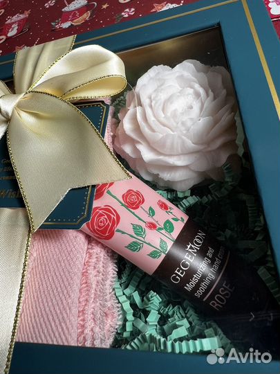 Подарок Подарочный Набор полотенце мыло крем