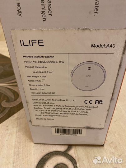Робот пылесос ilife a40