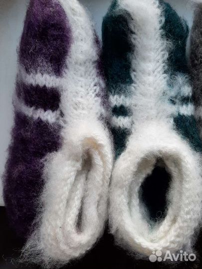 Пуховые носки ручной работы