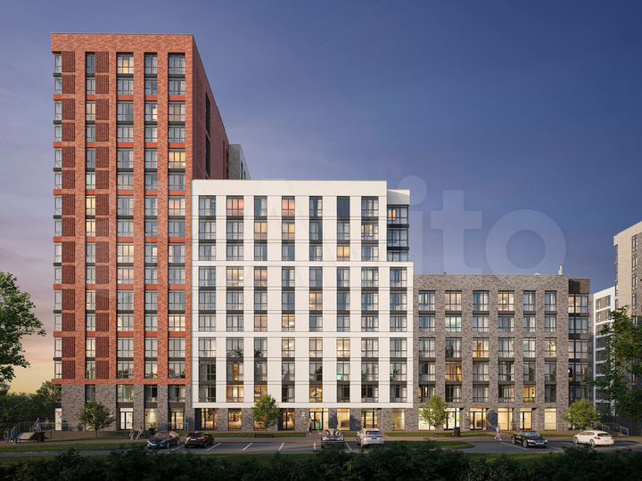 2-к. квартира, 66,7 м², 4/16 эт.