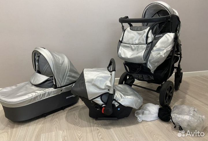 Коляска Verdi серебро