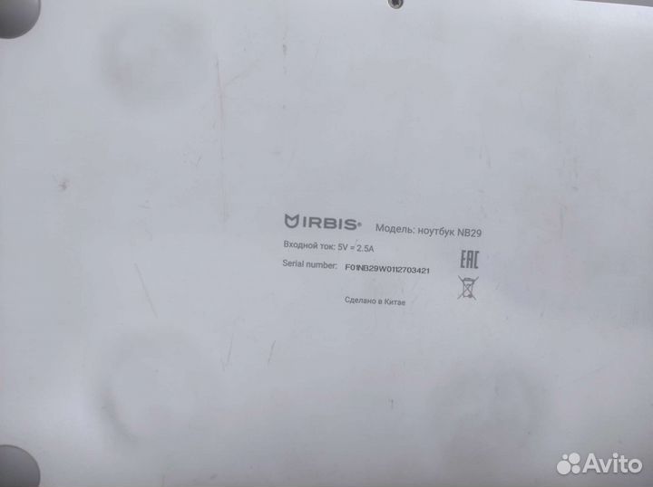 Ноутбук Irbis NB29