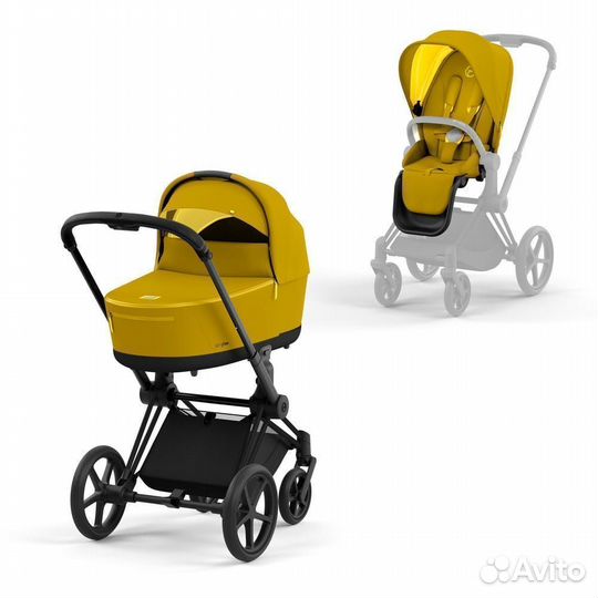 Коляска Cybex Priam IV 3в1 рама matt black