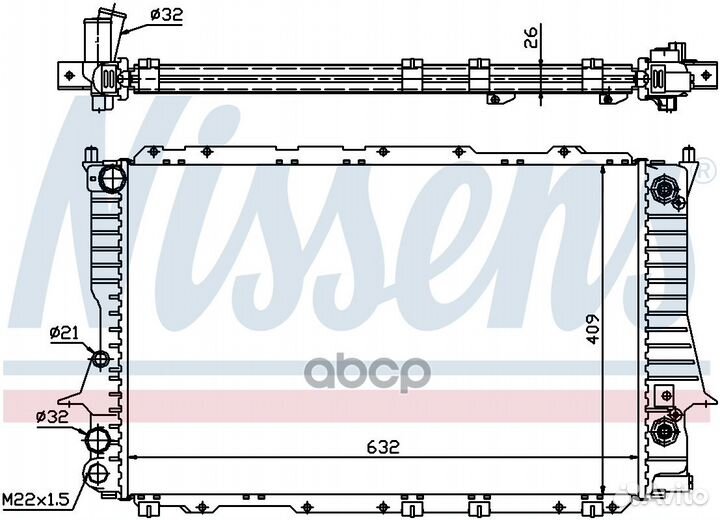 Радиатор двигателя 60477 Nissens