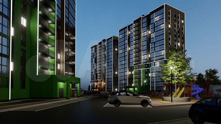 2-к. квартира, 50,6 м², 4/16 эт.