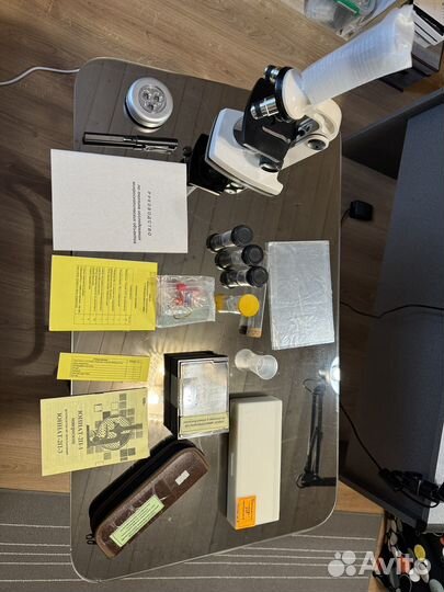 Микроскоп школьный набор + книга