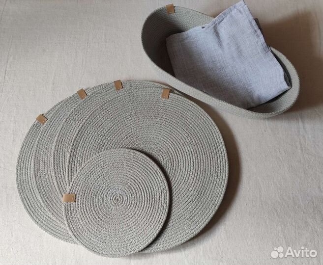 Салфетки сервировочные, набор, плейсматы, хлебница