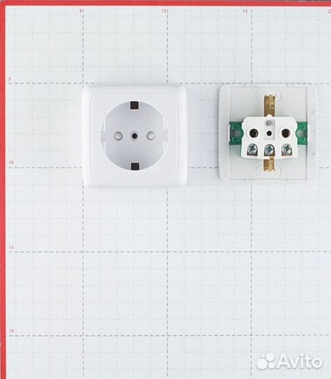 Розетка ра16-114 открытая установка белая с заземл
