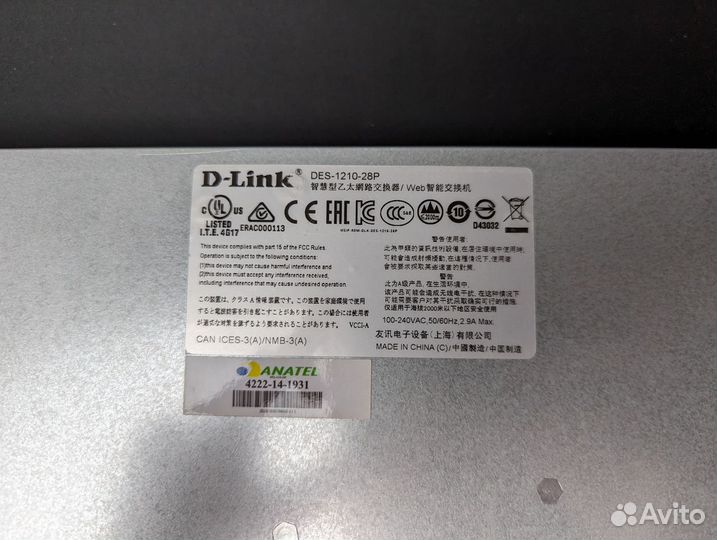 Коммутатор D-Link DES-1210-28P