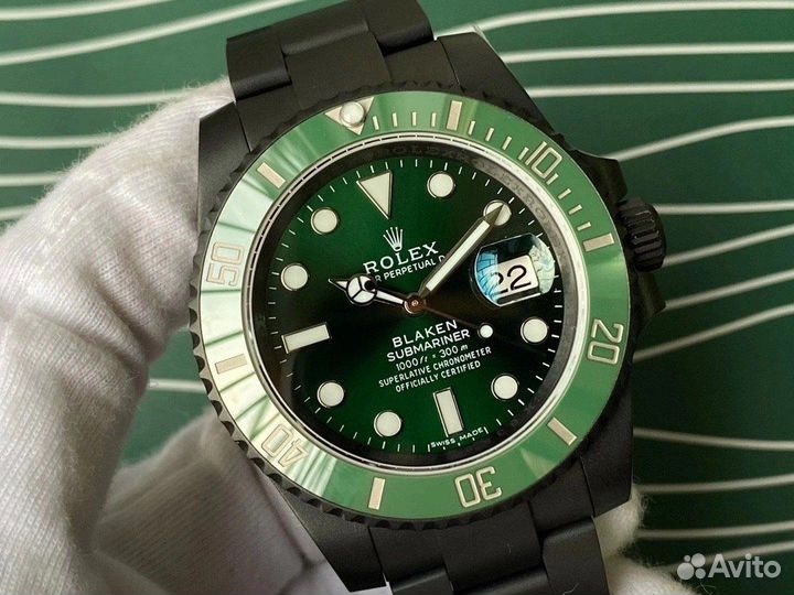 Часы Rolex Blaken Submariner Date LV (black, DLC)