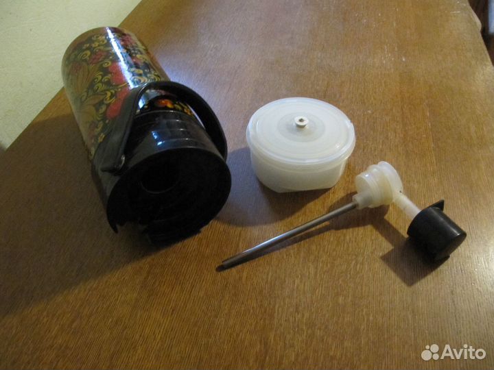 Термос Гейзер 3 л с хохломской росписью