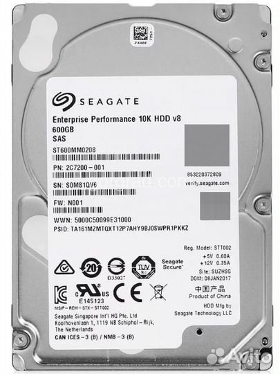 Жесткий диск Seagate 600Gb ST600MM0208 SAS 2.5