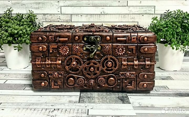 Шкатулка в стиле стимпанк