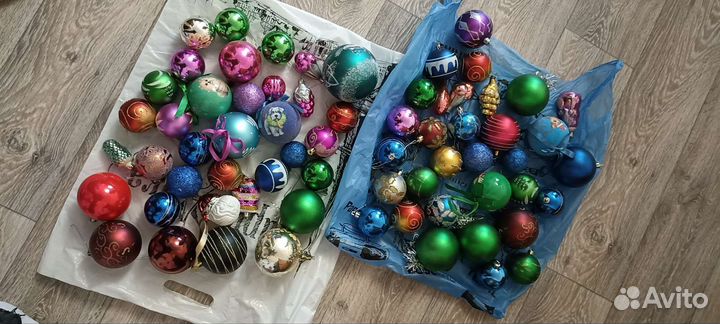 Елочные игрушки 2 пакета