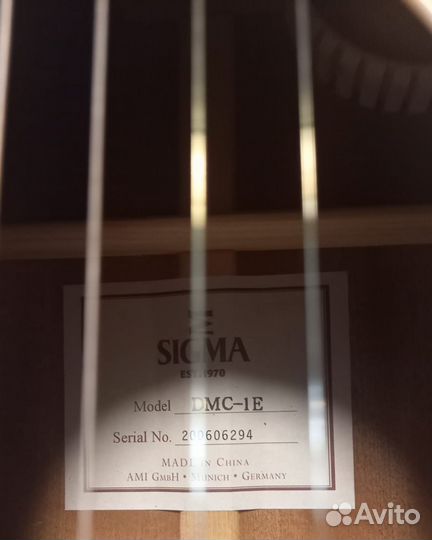 Электроакустическая гитара Sigma DMC-1E