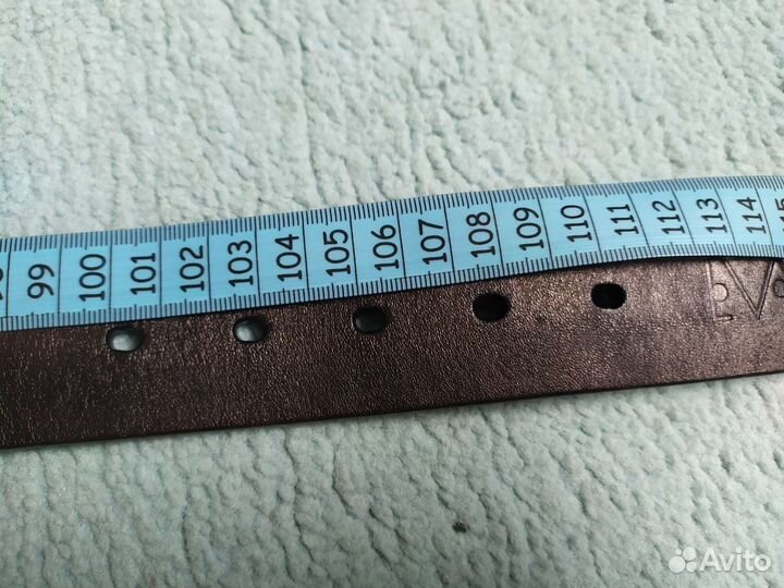 Мужской кожаный ремень ручной работы 117 см