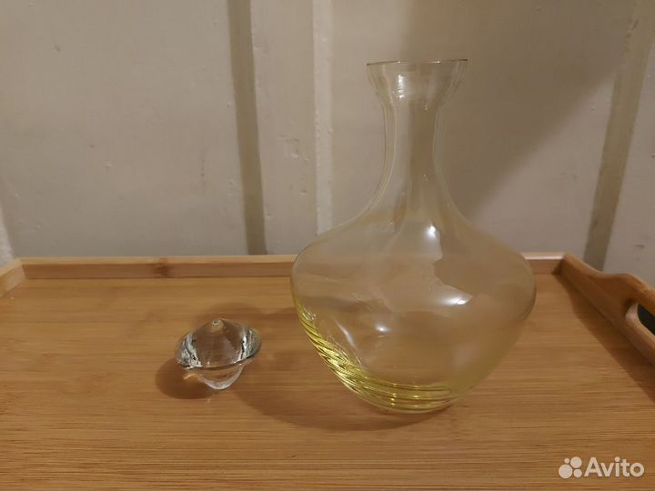 Графин жёлтое стекло СССР в идеальном состоянии