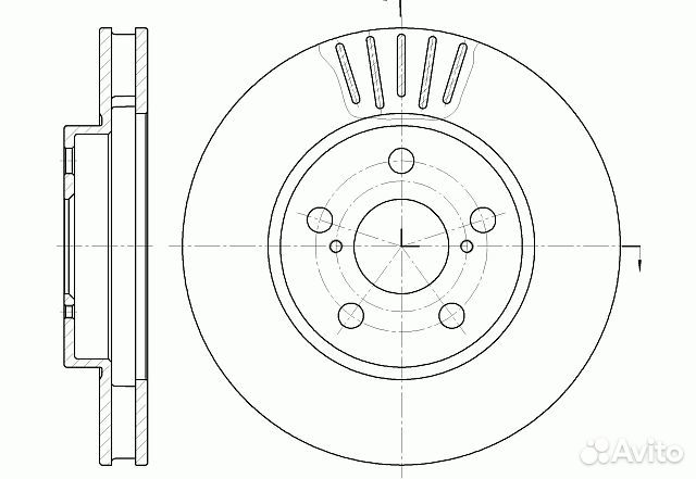 Диск тормозной вентилируемый G-brake GR-02801
