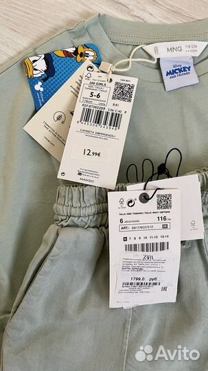 Новый комплект для девочки Zara Mango kids