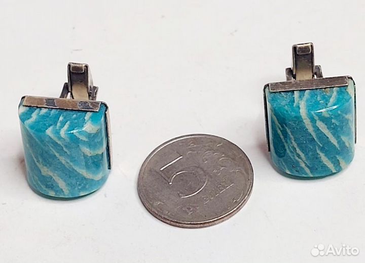Запонки крупные. Серебро 875пр. СССР