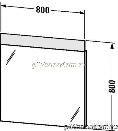 Duravit DuraStyle DS726800000 Зеркало с подсветкой 80х80