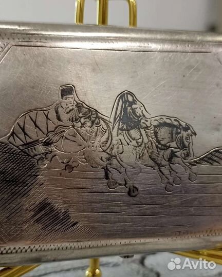 Портсигар 84 проба, Серебро. Россииская империя