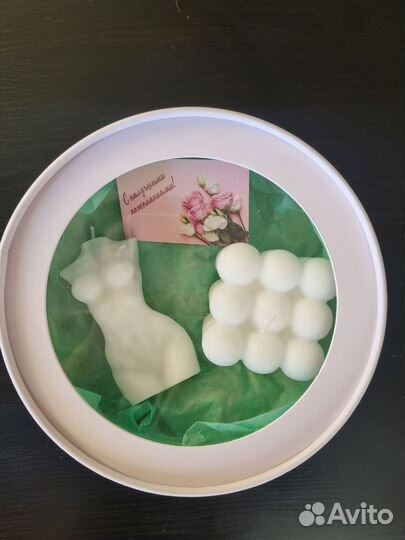 Нежный набор из свечей ручной работы