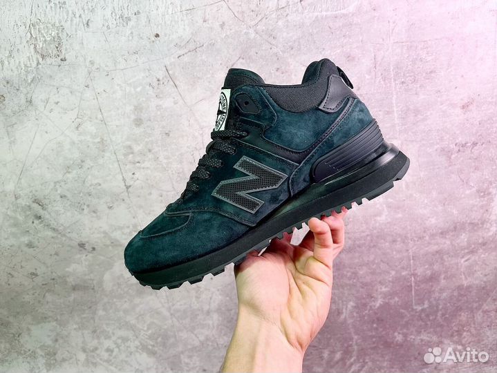 Кроссовки New Balance 574 Stone Island с мехом