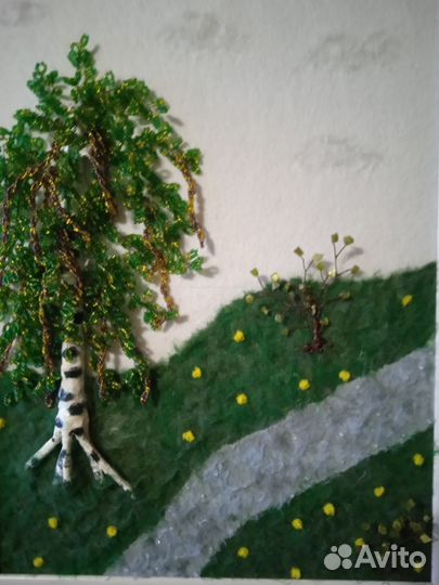 Картины из атласных лент