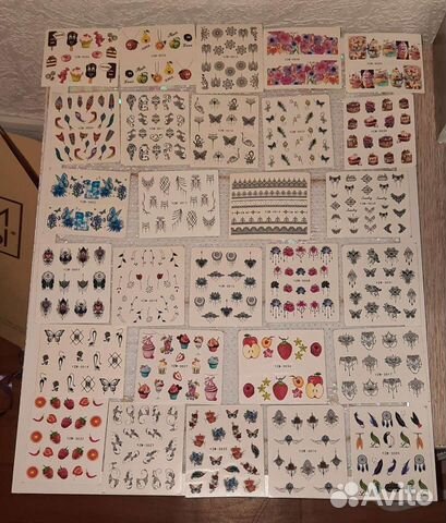 Наклейки для ногтей не водные и водные