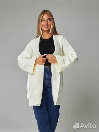 Новый Вязаный кардиган 46-50