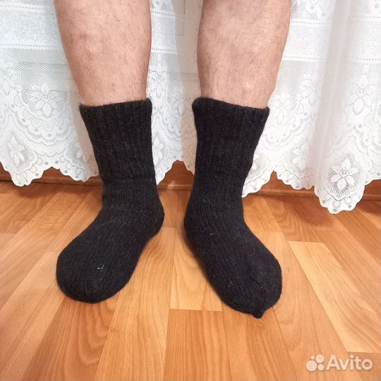 Тёплые шерстяные носки,вязаные спицами