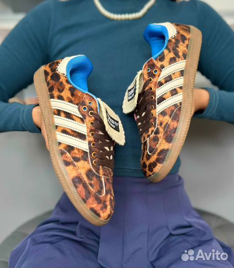 Кеды adidas Samba pony x wales bonner leopard