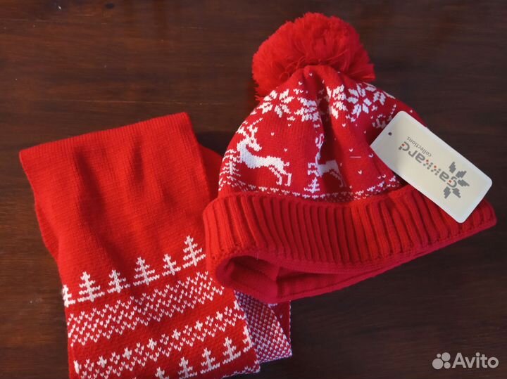 Комплект шапка, шарф