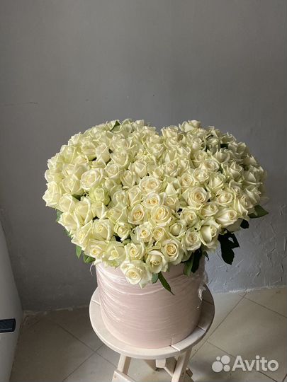 101 роза в коробке