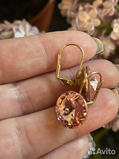 Серьги с кристалами swarovski
